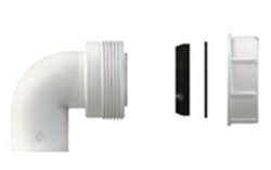 Pure.Sink UK-Siphon-Winkelstück-Set mit Mutter und Dichtungen 40 mm WSTSUK-32