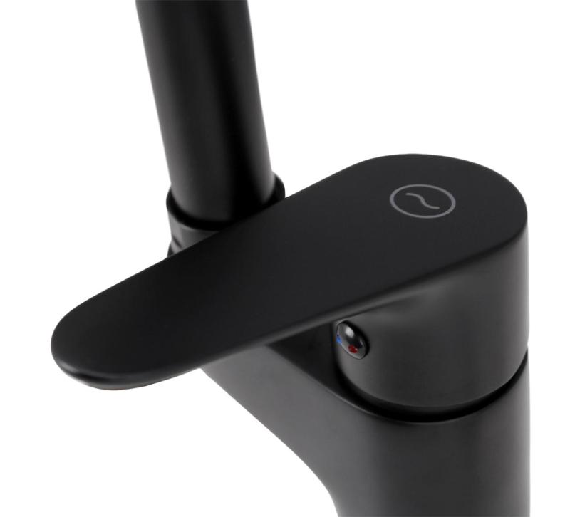 Aquanello Casa Kitchen mixer tap Black with top lever BL-1202-CS