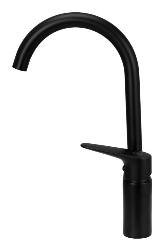 Aquanello Casa Kitchen mixer tap Black with top lever BL-1202-CS