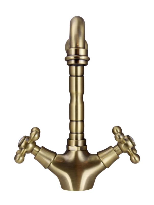 Aquanello Heritage Ascot Classic Kitchen Nostalgic Kitchen Faucet Bronze with Angled Spout BN-4002-HA