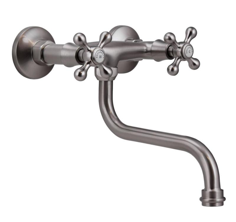 Aquanello Heritage Ascot Classic Kitchen Wall Faucet Stainless Steel NB-4111-HA