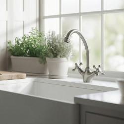 Aquanello Heritage Ascot Klassische Küche Nostalgischer Küchenwasserhahn Edelstahl NB-4004-HA