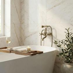 Aquanello Heritage Ascot Klassische Aufputz-Badarmatur mit Sternknöpfen Bronze inklusive Handbrause BN-3002-HA