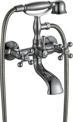 Aquanello Heritage Ascot Klassischer Aufsatz-Badewannenmischer mit Sternknöpfen aus Edelstahl inklusive Handbrause NB-3002-HA