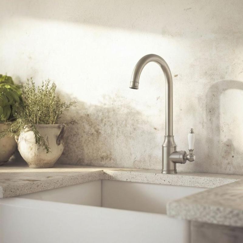 Aquanello Heritage Manor Klassische Küche – Nostalgischer Küchenarmatur aus Edelstahl NB-9001-HM