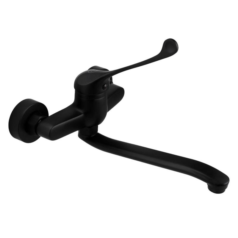 Aquanello Medic Küchenwandarmatur mit langem Griff, schwarz BL-1005-MD