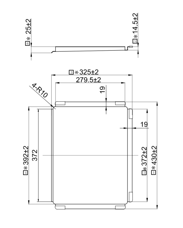 Pure.Sink Exclusivo Mobile Abtropfschale, Abtropfplatte 440 x 335 mm für Spülbecken PEXTRAY-02