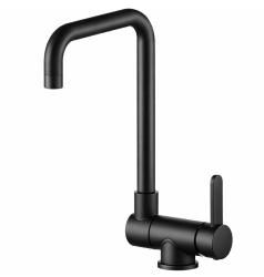 Aquanello Forma Solid Stainless Steel Pull-Down Kitchen Faucet, Black  BL-1011-FM