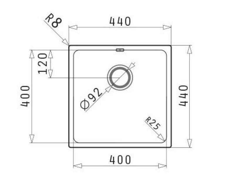 PM Lydia Edelstahlspüle 40 x 40 cm, Unterbau, Flacheinbau und Aufsatzmontage 1208972639