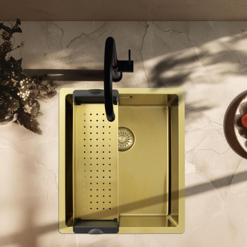Pure.Sink Prestige-Einsatz für Spülbecken, Gold  PPGCL40-60