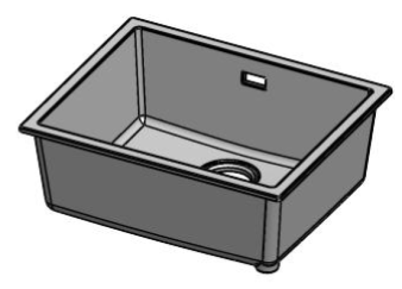 Pure.Sink Eternal Quartz Beige Spülbecken 50 x 40 cm, Unterbau- und Aufsatzmodell mit Abflussstopfen in Gunmetal