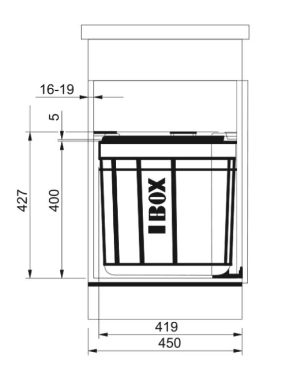 Franke Sorter Solo 45 Drehbares Abfallsystem an der Tür 40 Liter mit Kohlenstoff-Filter 1210307565