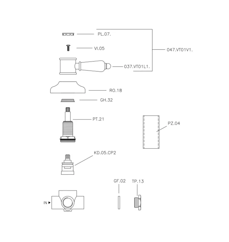 Huber Victorian Wechselschalter 2 Ausgänge Chrom 653.VT01H.CR