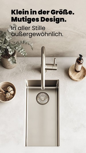 Pure.Sink Exclusivo kleiner Edelstahlspüle 18x40 cm